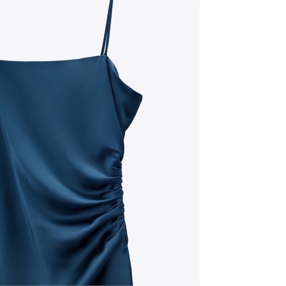 Zara Satin Slip Dress in Black Sz M LBD/ NYE✨ - Picture 11 of 16